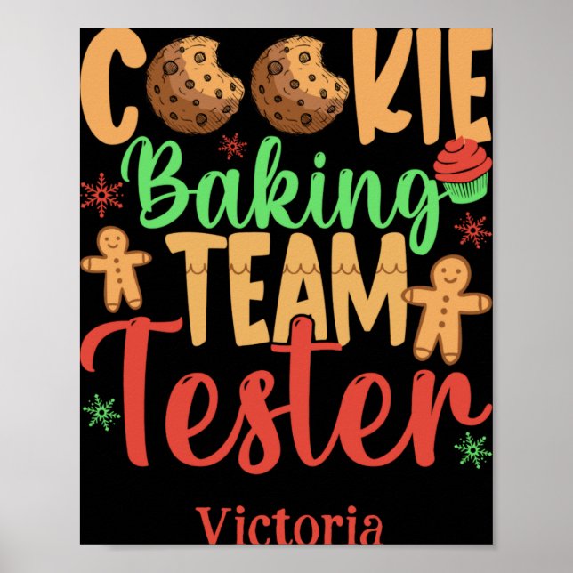 Affiche Équipe de test de cuisson de biscuits Nom de teste (Devant)