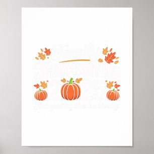 Affiche Équipe de Thanksgiving en famille 2025 Chemise ass