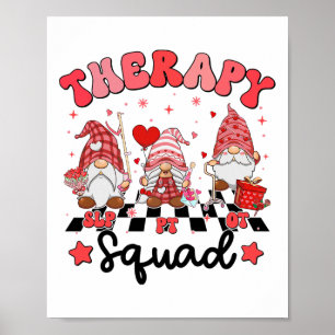 Affiche Équipe de thérapie Slp Ot Pt Valentine's Day Rehab