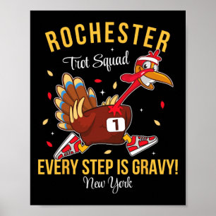 Affiche Équipe de trot de dinde de Thanksgiving à Rocheste