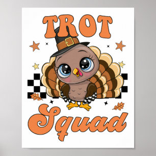 Affiche Équipe de Trot de la dinde de Thanksgiving