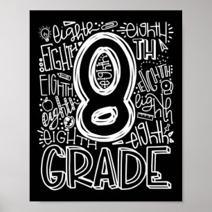 Affiche Équipe de typographie de 8e année Huitième année R