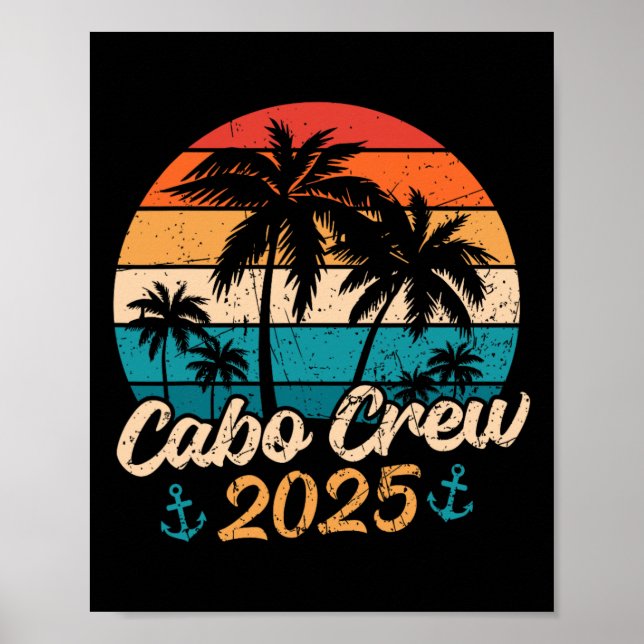 Affiche Équipe de vacances drôle au Mexique à Cabo 2025 as (Devant)