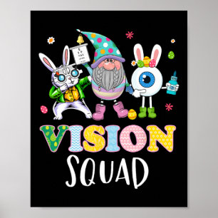 Affiche Équipe de vision amusante Optométrie Optométriste