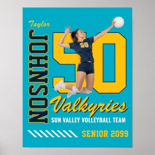 Affiche Équipe de volley-ball Maillot personnalisé Photo N