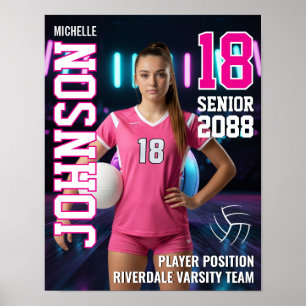Affiche Équipe de volley-ball senior Photo de joueur perso