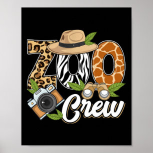 Affiche Équipe de zoo Animaux de safari Faune Animal Sauva
