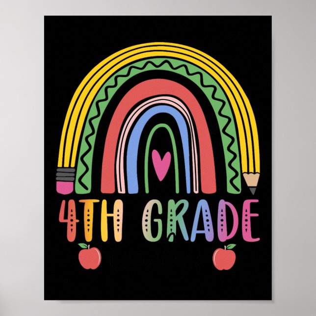 Affiche Équipe d'enseignants de 4e année de l'arc-en-ciel  (Devant)