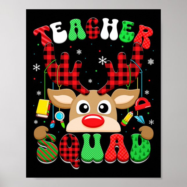 Affiche Équipe d'enseignants de rennes super Noël Noël Noë (Devant)