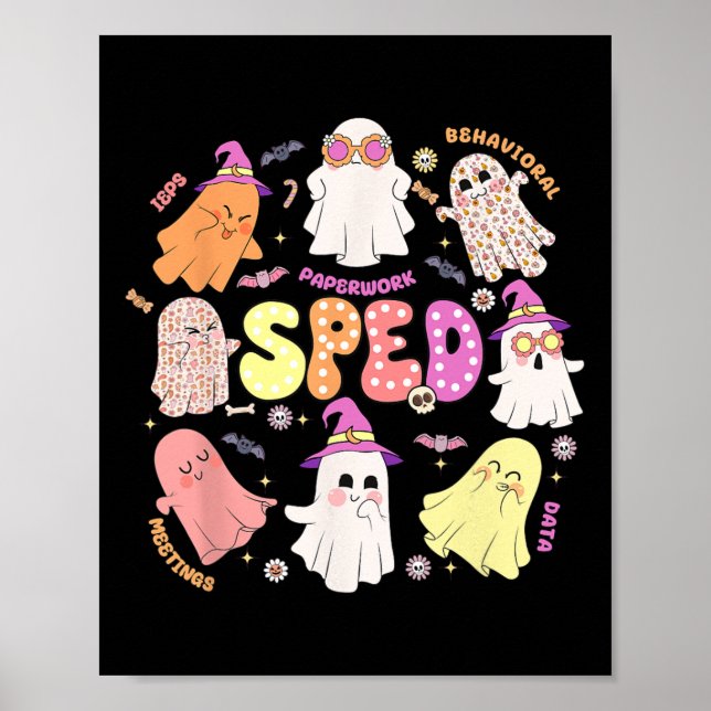 Affiche Équipe d'enseignement spécial Éffrayante Halloween (Devant)