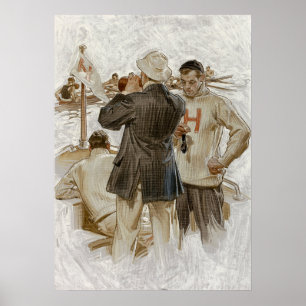 Affiche Équipe d'Harvard par Edward Eggleston
