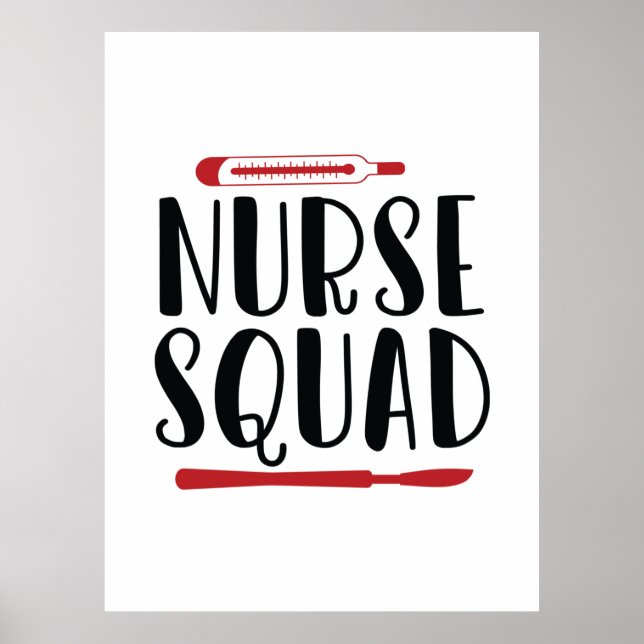 Affiche Équipe d'infirmières cadeau d'infirmière (Devant)