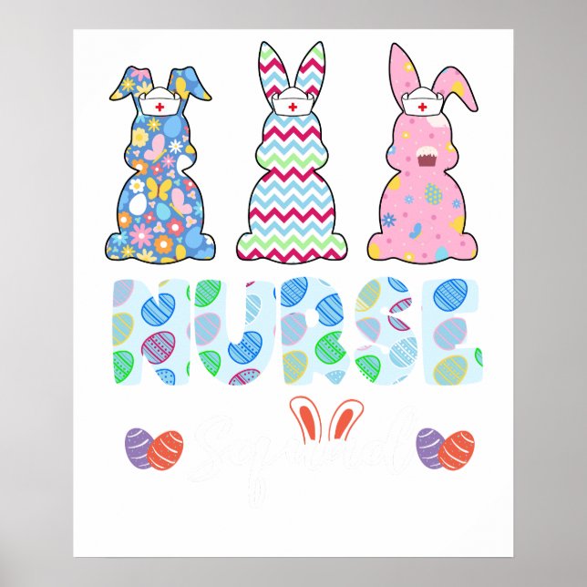 Affiche équipe d'infirmières, rétro, vintage (Devant)