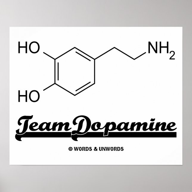 Affiche Équipe Dopamine (Dopamine Chemical Molecule) (Devant)