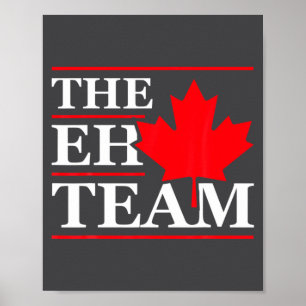 Affiche Équipe drôle Canada Eh Carte de comédie canadienne