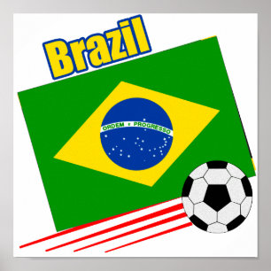 Affiche Équipe du Brésil de football