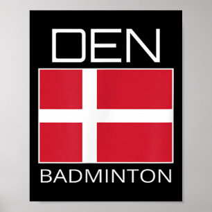 Affiche Équipe du Danemark de Badminton Athlète danoise De
