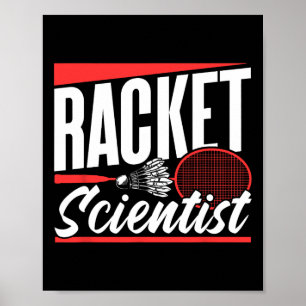 Affiche Équipe du joueur de matchs de badminton de Racket