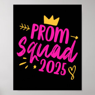 Affiche Équipe du Prom 2025 Queen School Graduation Senior