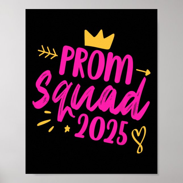 Affiche Équipe du Prom 2025 Queen School Graduation Senior (Devant)