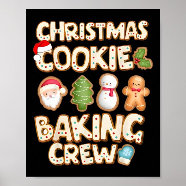 Affiche Équipe du roi des biscuits de Noël Famille Christm (Devant)