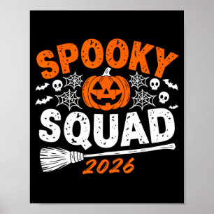 Affiche Équipe effrayante 2026 Halloween familial assorti