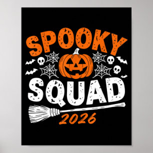 Affiche Équipe effrayante 2026 Halloween familial assorti