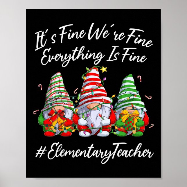 Affiche Équipe Enseignante Élémentaire Tout Est Beau Noël (Devant)
