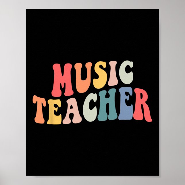 Affiche Équipe Enseignante Musique super Professeur Retour (Devant)