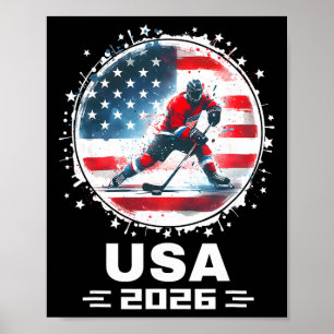 Affiche Équipe États-Unis 2026 États-Unis Drapeau Américai