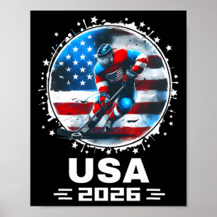 Affiche Équipe États-Unis 2026 États-Unis Drapeau Américai