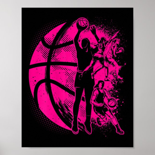 Affiche Équipe féminine de basket-ball féminin (Devant)