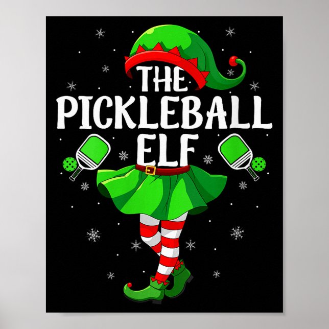 Affiche Équipe féminine de Ckleball Elf de Noël Filles Fem (Devant)
