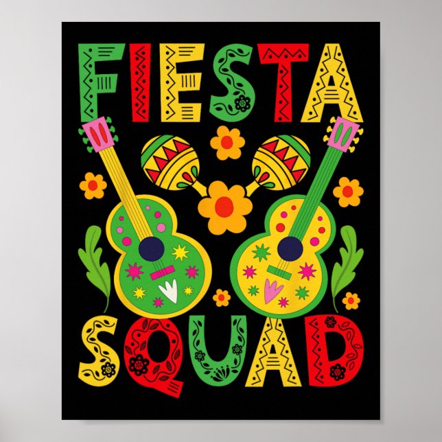 Affiche Équipe Fiesta Correspondant Cinco De Mayo (Devant)