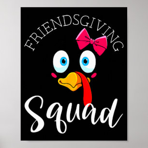 Affiche Équipe Friendsgiving Bonne Action de grâce Jour de