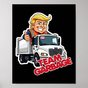 Affiche Équipe Garbyge Élection Présidentielle 2025 Mignon
