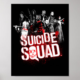 Affiche Équipe Hommes Squad Splatter Noir Performance