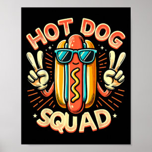 Affiche Équipe Hot Dog Squad Hot Dog Stand Team Hotdog Cre