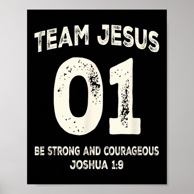 Affiche Équipe Jésus 01 Soyez fort courageux (Devant)