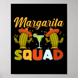 Affiche Équipe Margarita Drôle Cinco De Mayo 