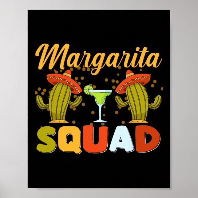 Affiche Équipe Margarita Drôle Cinco De Mayo  (Devant)