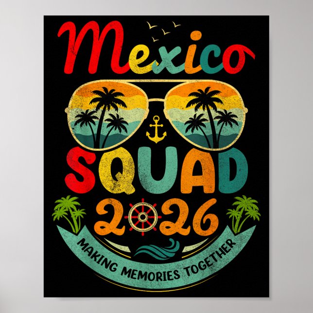 Affiche Équipe Mexique 2026 vacances de plage tropicale vi (Devant)