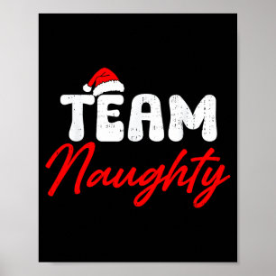 Affiche Équipe mignonne drôle de Noël couple correspondant