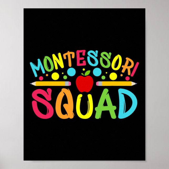 Affiche Équipe Montessori Professeur Montessori Rentrée de (Devant)