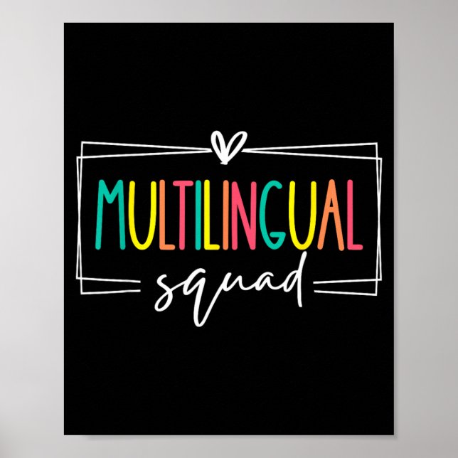 Affiche Équipe multilingue langue internationale double (Devant)