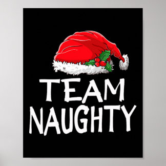 Affiche Équipe Naughty Funny Pajamas de Noël Père Noël M