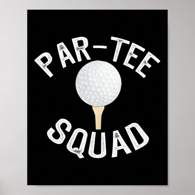 Affiche Équipe Par-tee Conception de golf drôle pour les a (Devant)