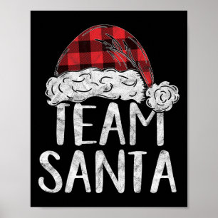 Affiche Équipe Père Noël Costume de Noël Famille de jumela