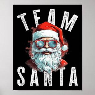 Affiche Équipe Père Noël Noël Funny Noël Noël Noël Père No