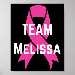 Affiche Équipe Personnalisée Melissa I Wear Pink Breast Ca